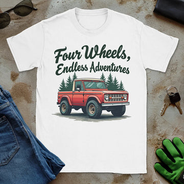 Four Wheels Adventure Tee